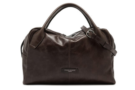 GIANNI CHIARINI δερμάτινη τσάντα καφέ traveller