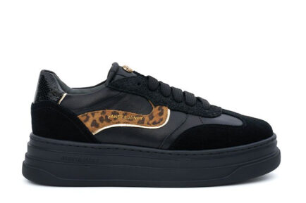JANET JANET sneakers μαύρα λεοπάρ
