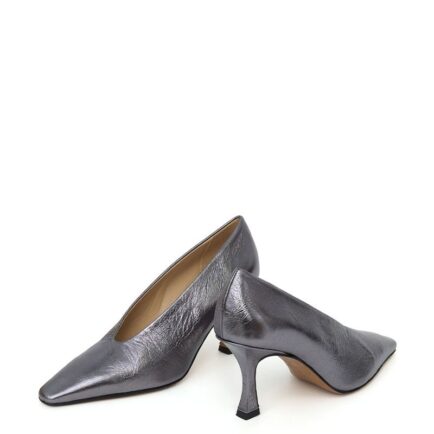 fabio Rusconi ασημί γόβες δερμάτινες ασημι