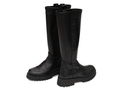 δερμάτινες μπότες ιππασίας frau boots μαύρες