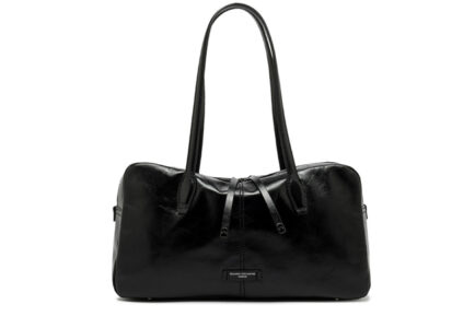 gianni chiarini traveler μαύρη δερμάτινη τσάντα