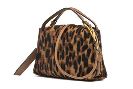 gianni chiarini δερματινη leopard pony hair τσάντα χειρώς 3