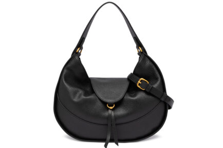 gianni chiarini δερματινη μαυρη μπανανα τσάντα
