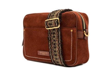 nina gianni chiarini καστόρινη τσάντα winter 25COGNAC