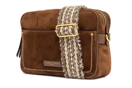 nina gianni chiarini καστόρινη τσάντα winter 25COGNAC