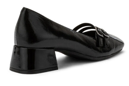 χαμηλες γόβες δερμάτινες μαύρες