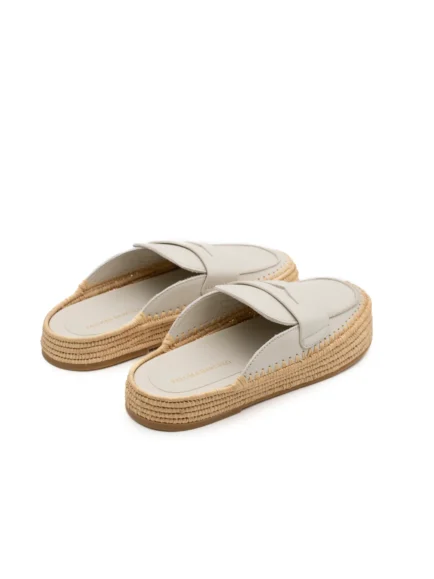 BACKLESS μοκασίνα παντόφλες PALOMA BARCELO BELINDA CALIDIS 302601 ΕΚΡΟΥ ΛΕΥΚΟ