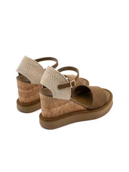 suede καφε πλατφόρμες paloma Barcelo με φελλο