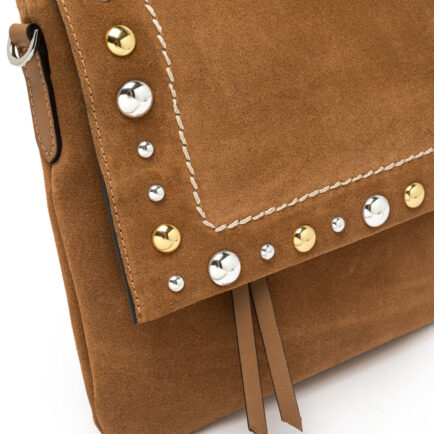 καστόρινη τσάντα χειρως και ώμου gianni chiarini καφέ