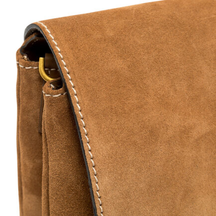 gianni chiarini helena round καστόρινη καφέ τσάντα ώμου