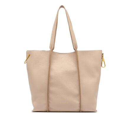 ZAHARA-GIANNI-CHIARINI δερμάτινη τσάντα πλάτης και χειρως μπεζ λευκή