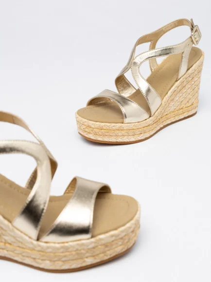 palomitas ψηλοτάκουνες χρυσες δερμάτινες πλατφόρμες