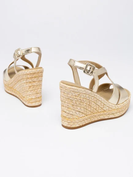 palomitas ψηλοτάκουνες χρυσες δερμάτινες πλατφόρμες