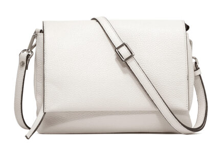 Δερμάτινη crossbody τσάντα λευκή gianni chiarini three