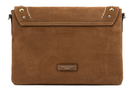 καστόρινη τσάντα χειρως και ώμου gianni chiarini καφέ