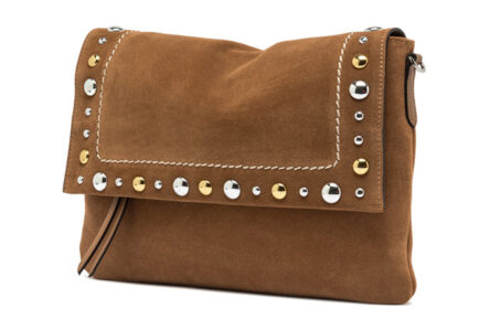 καστόρινη τσάντα χειρως και ώμου gianni chiarini καφέ