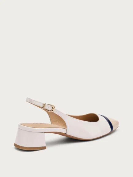 Frau λουστρινι ξωφτερνα γοβακια λευκα