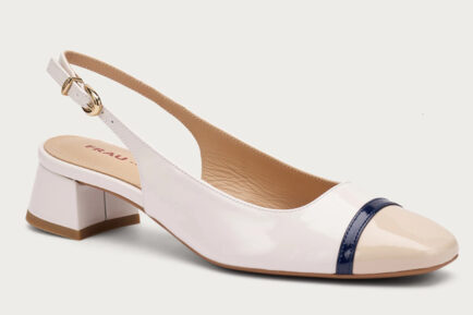 Frau λουστρινι ξωφτερνα γοβακια λευκα