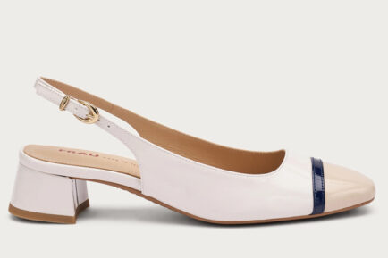 Frau λουστρινι ξωφτερνα γοβακια λευκα