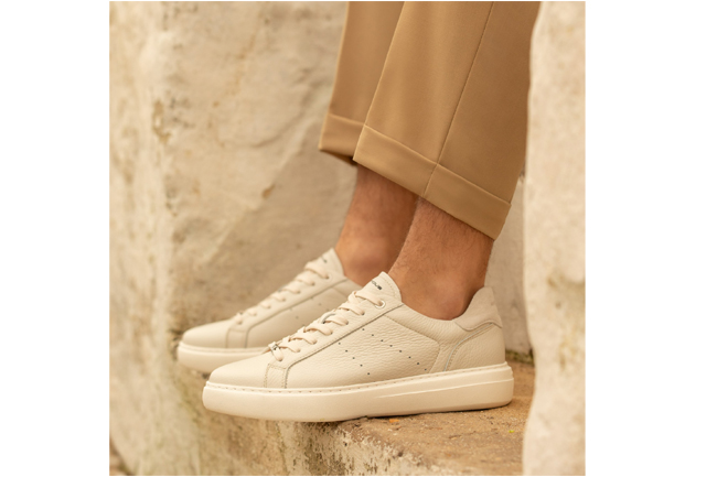 ambitious sneakers ανδρικα λευκά δερμάτινα