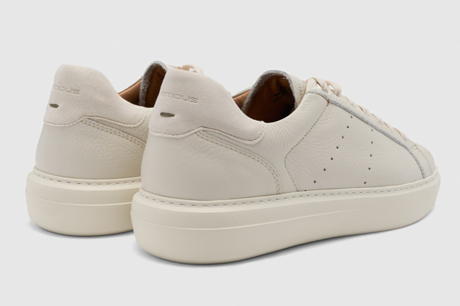 ambitious sneakers ανδρικα λευκά δερμάτινα