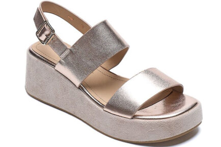 anet janet δερμάτινα πεδιλα πλατφόρμες χρυσες