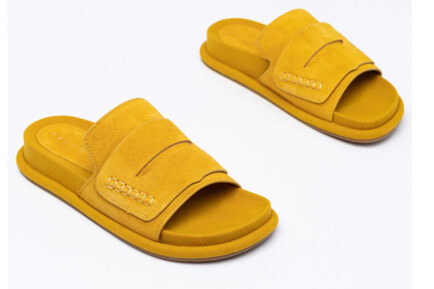 κίτρινες καστόρινες παντόφλες γυναικειες