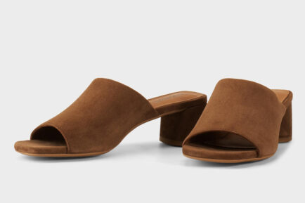 vagabond σουέντ καφέ mules