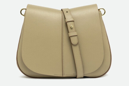 gianni chiarini xaki δερμάτινη τσάντα ώμου helena round