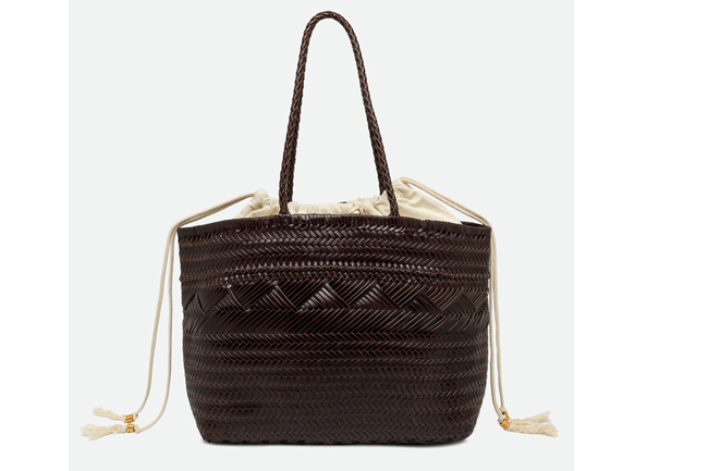 gianni chiarini δερματινη πλεκτη τσαντα ώμου σκουρο καφε ok 21