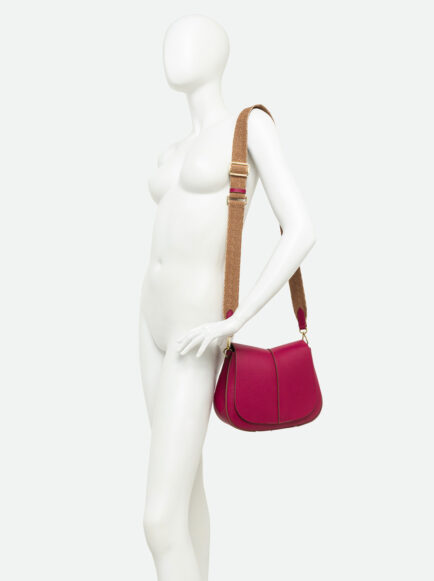 gianni chiarini xaki δερμάτινη τσάντα ώμου helena round