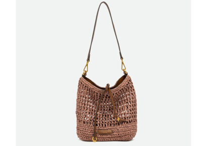 gianni chiarini ψαθινη πλεκτη bucket roze