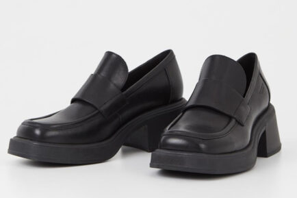 δερμάτινα chunky loafers vagabond μαύρα