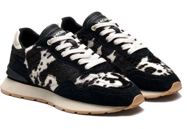 Hoff pony cow skin sneakers γυναικεια ασπρόμαυρο