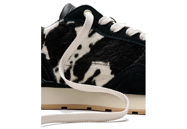 Hoff pony cow skin sneakers γυναικεια ασπρόμαυρο