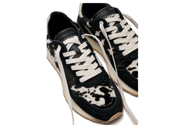 Hoff pony cow skin sneakers γυναικεια ασπρόμαυρο