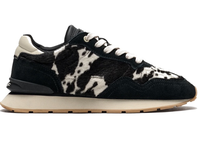 Hoff pony cow skin sneakers γυναικεια ασπρόμαυρο